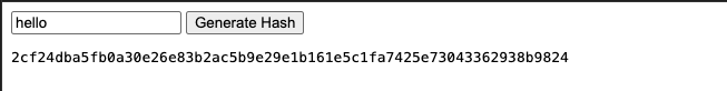 Hashing a Text Input
